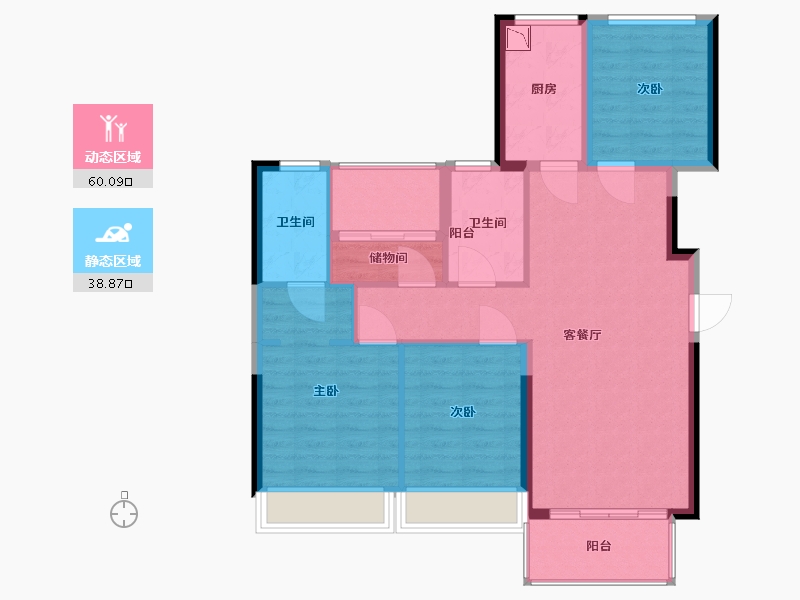 福建省-厦门市-富力院士廷-89.00-户型库-动静分区