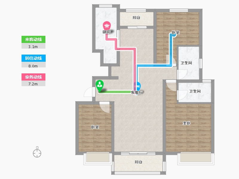 河南省-许昌市-长葛建业森林半岛-110.00-户型库-动静线