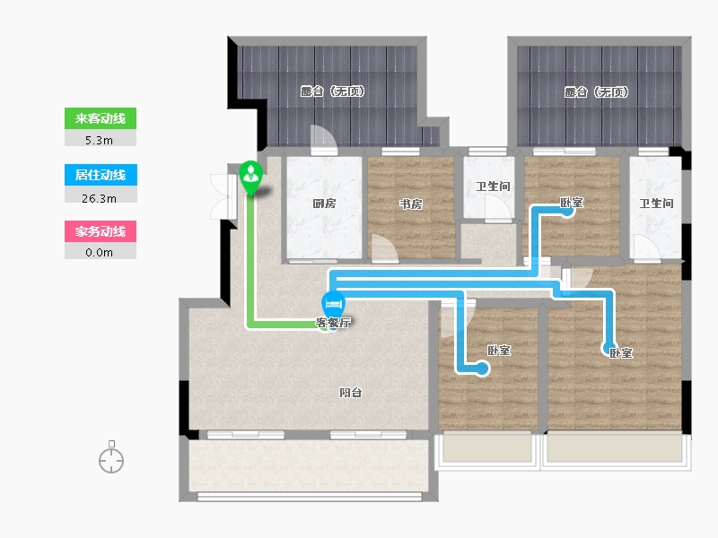 河南省-漯河市-康桥昌建璟云府-119.85-户型库-动静线