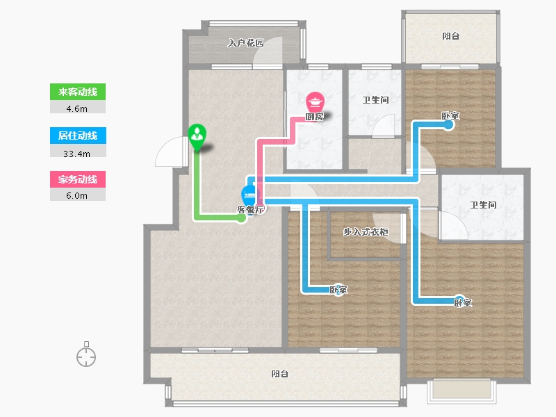 河南省-南阳市-博泰·香颂湾-206.76-户型库-动静线