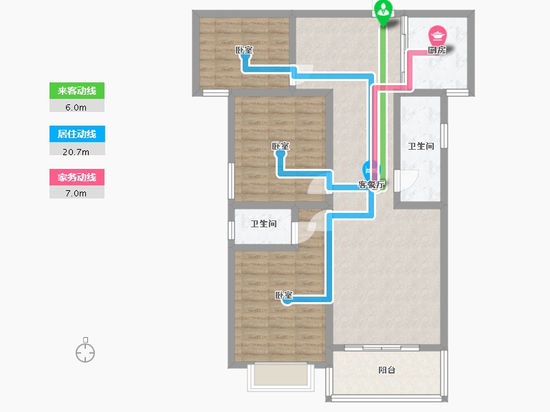 河南省-许昌市-益和雅居-95.39-户型库-动静线