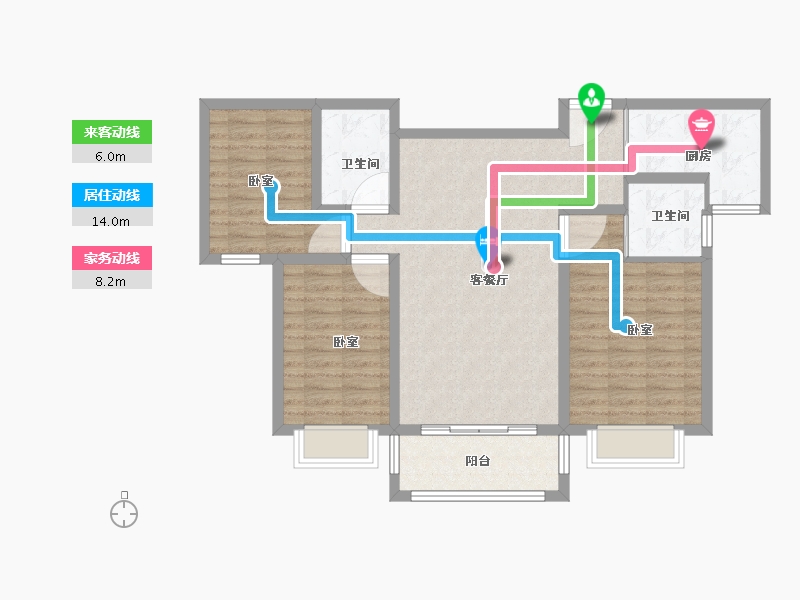 河南省-商丘市-君鹏•江山一品-94.00-户型库-动静线