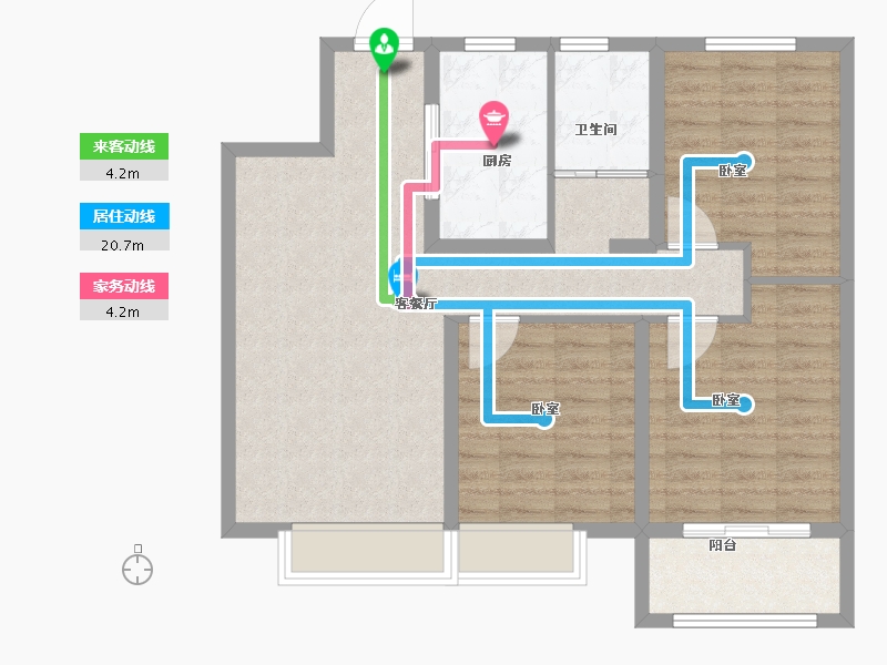 山东省-德州市-禹城东海城-85.00-户型库-动静线