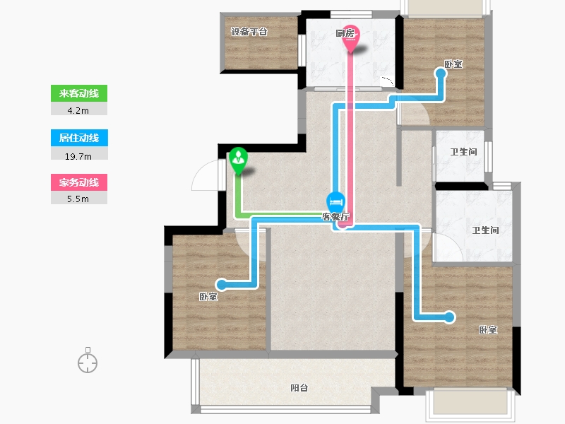 河南省-南阳市-信友天樾-94.00-户型库-动静线