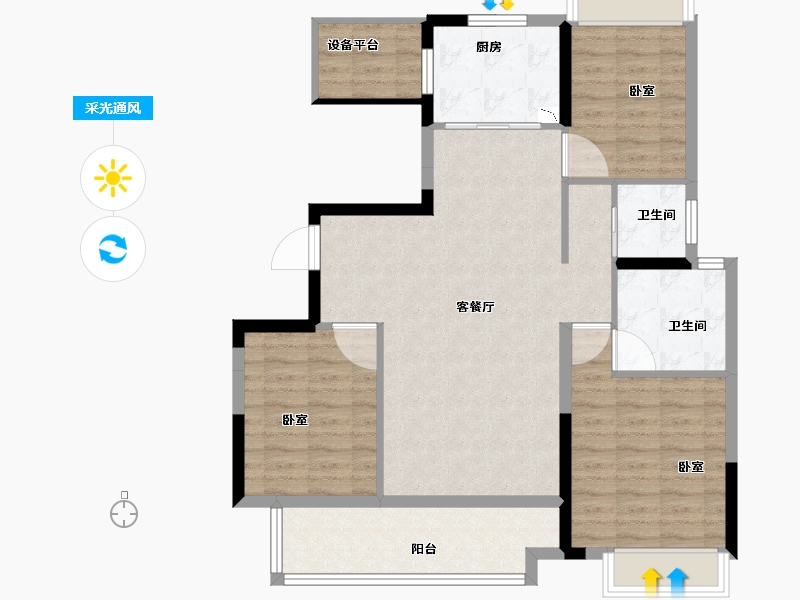 河南省-南阳市-信友天樾-94.00-户型库-采光通风