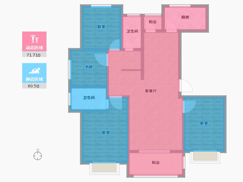 山东省-济宁市-祥安名府-117.00-户型库-动静分区