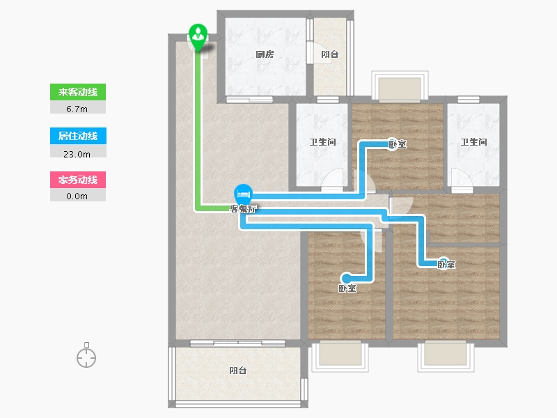 山东省-济宁市-济宁恒大御峰-104.00-户型库-动静线