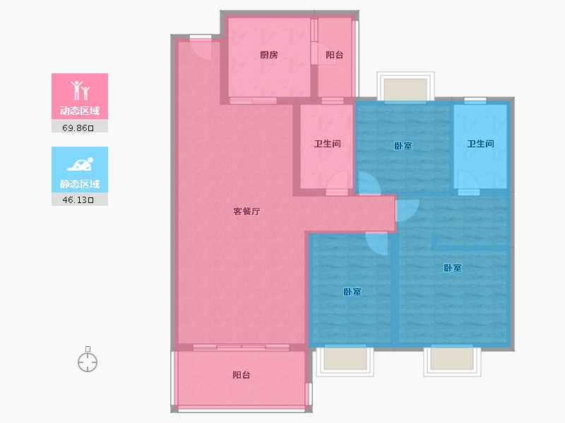 山东省-济宁市-济宁恒大御峰-104.00-户型库-动静分区