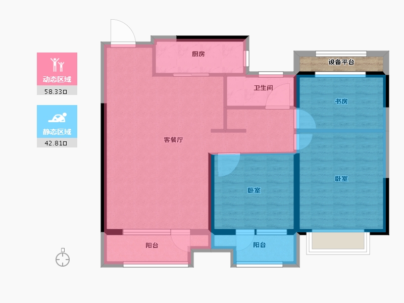 山东省-德州市-德州万达广场-93.00-户型库-动静分区