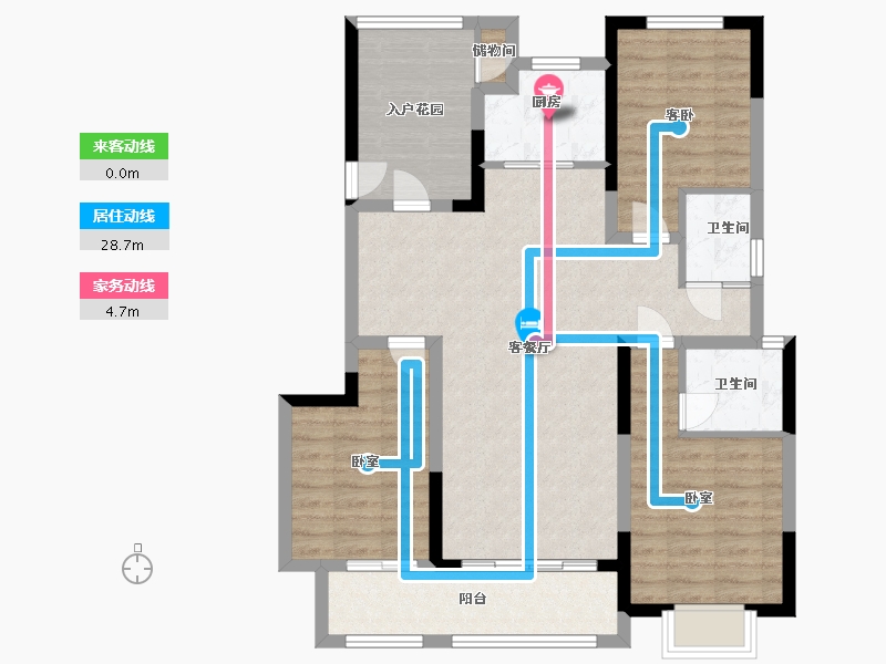 河南省-许昌市-当代宏安 满庭悦-94.77-户型库-动静线