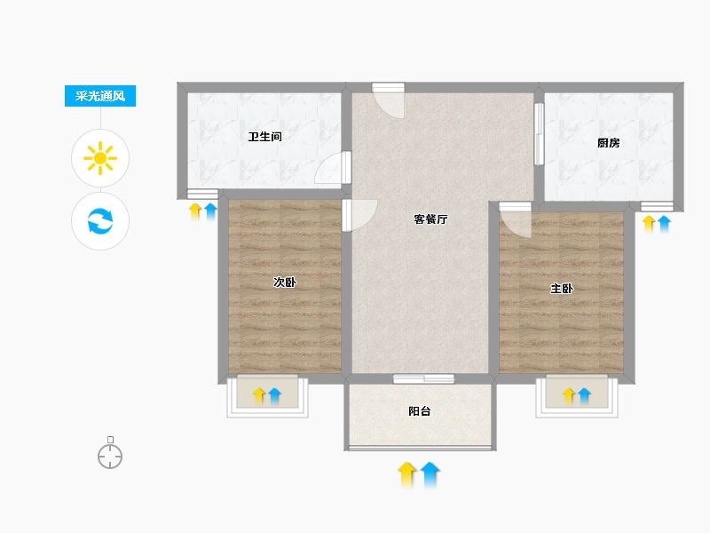 山东省-临沂市-焦庄佳园-73.91-户型库-采光通风