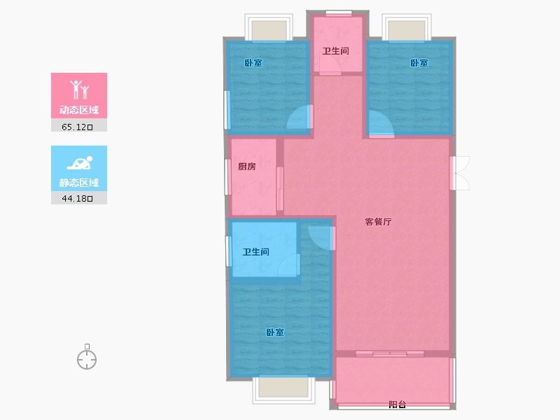 河南省-信阳市-龙江帝景-98.00-户型库-动静分区