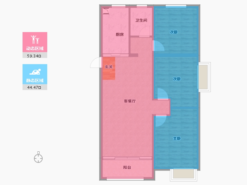 山东省-淄博市-金城春和园-94.00-户型库-动静分区