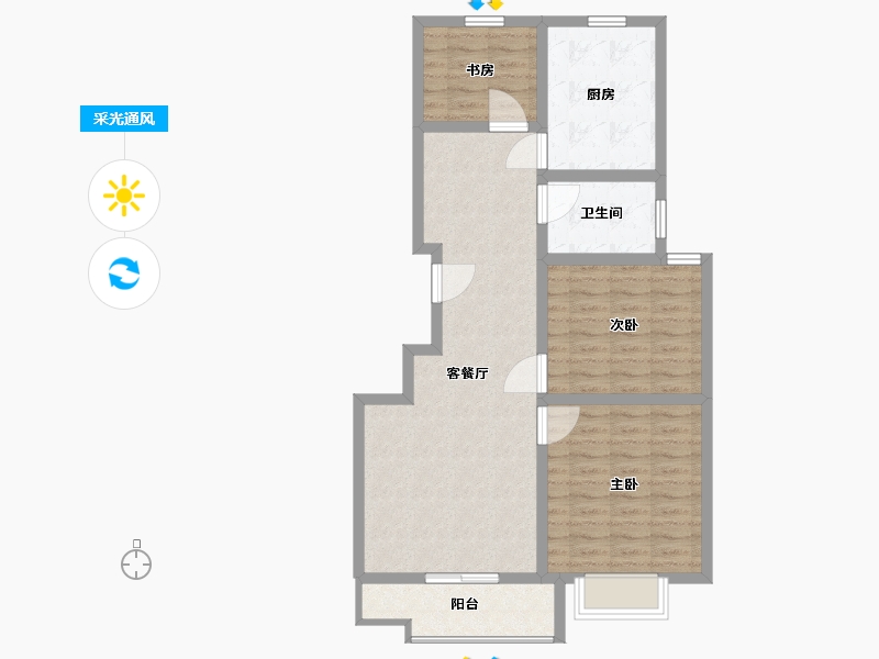 山东省-临沂市-东正·颐锦园-83.01-户型库-采光通风