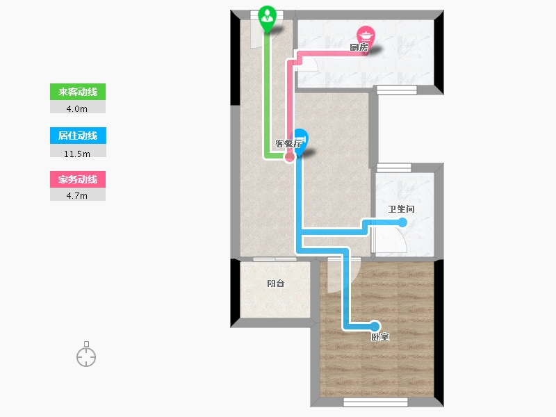 河南省-信阳市-东方今典·伍號公馆-42.20-户型库-动静线