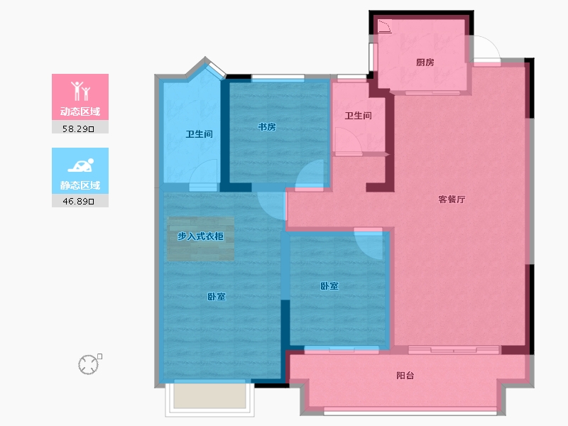 河南省-商丘市-建业天明幸福里-94.00-户型库-动静分区