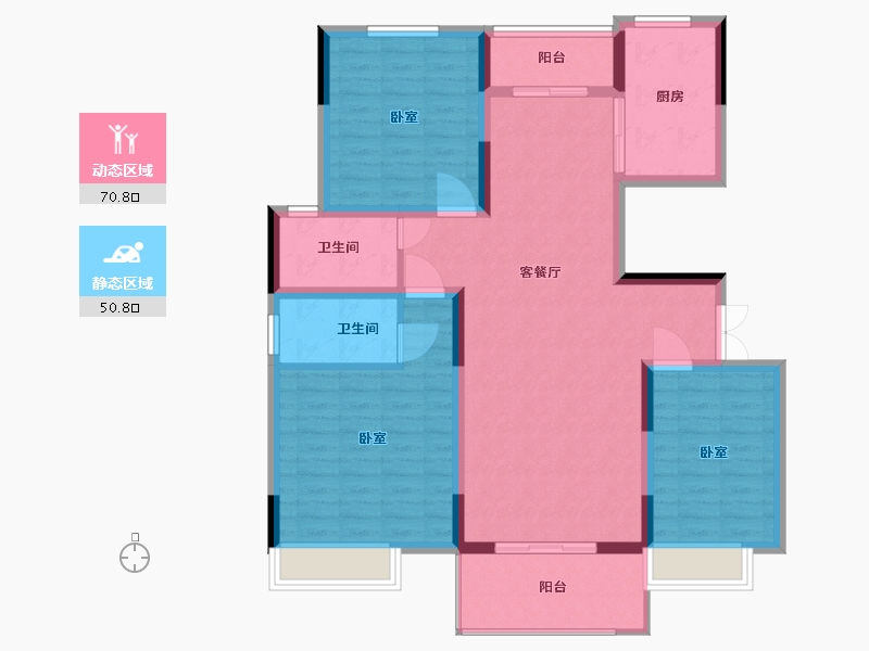 河南省-南阳市-邓州建业城-109.51-户型库-动静分区