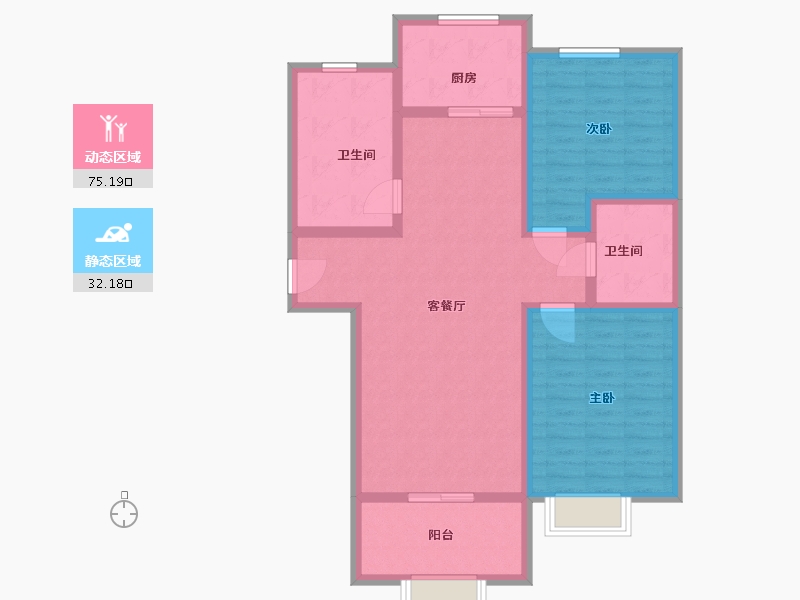 山东省-临沂市-恒通佳园-96.00-户型库-动静分区