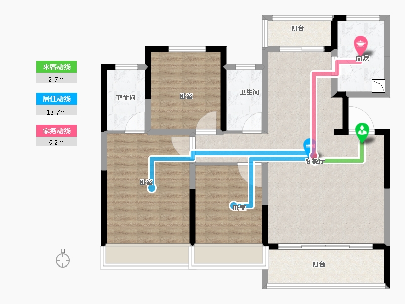 河南省-南阳市-阳光城·丽景公园-100.00-户型库-动静线