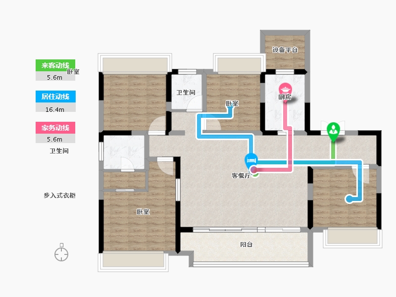 河南省-南阳市-南阳财富世家-114.00-户型库-动静线