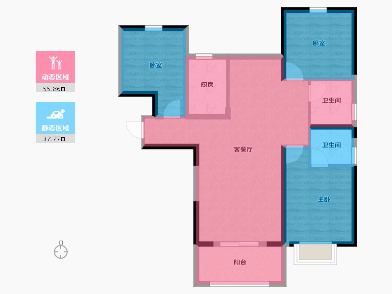 河南省-安阳市-万和府-83.20-户型库-动静分区