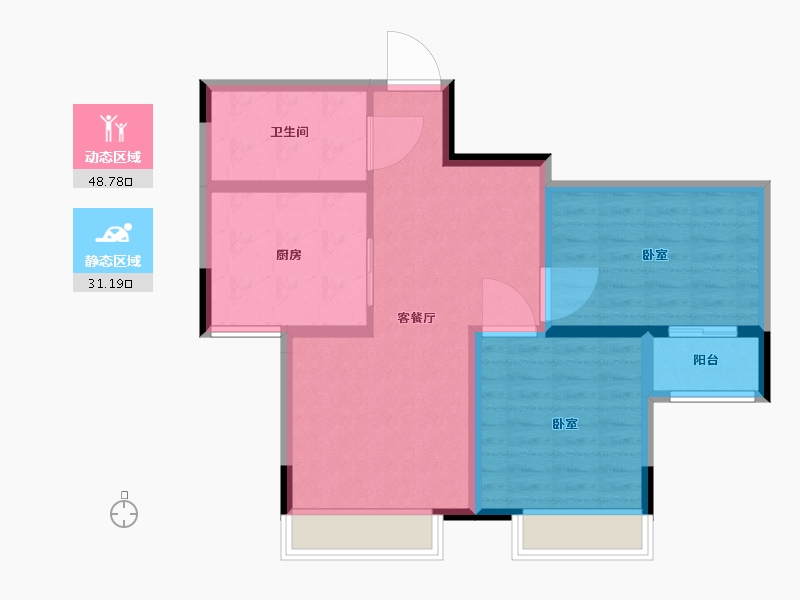 河南省-许昌市-锦绣苑-71.50-户型库-动静分区