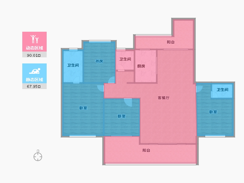 河南省-信阳市-誉鼎城央学府-145.31-户型库-动静分区