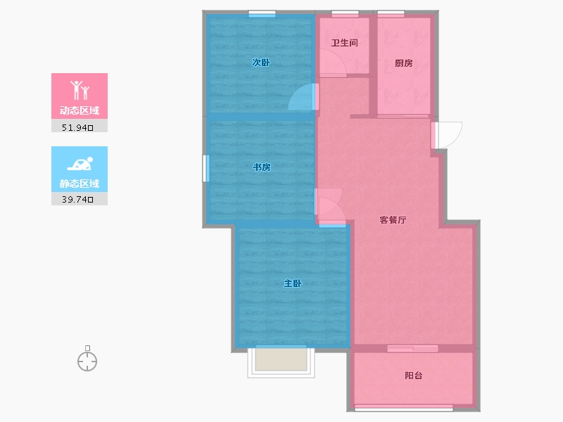 山东省-临沂市-名门世家-82.00-户型库-动静分区