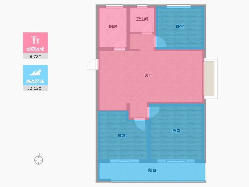 山东省-日照市-安泰MINI月亮湾-89.18-户型库-动静分区