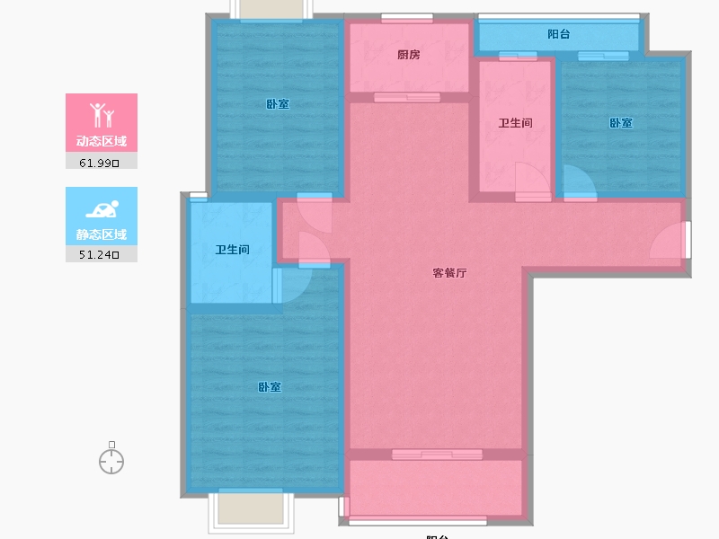 河南省-南阳市-东湖华府-100.27-户型库-动静分区