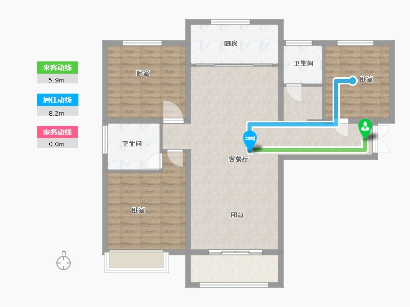 河南省-三门峡市-盛元·第壹城-111.00-户型库-动静线