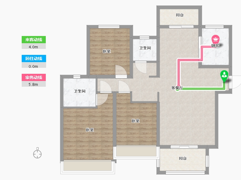 河南省-漯河市-建业西城森林半岛三期·云熙府-108.00-户型库-动静线