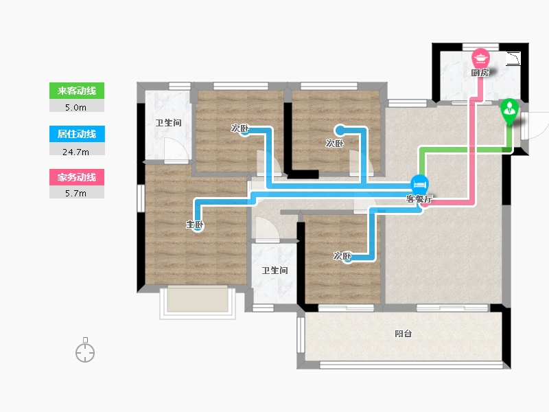 福建省-福州市-壹号学府-84.00-户型库-动静线