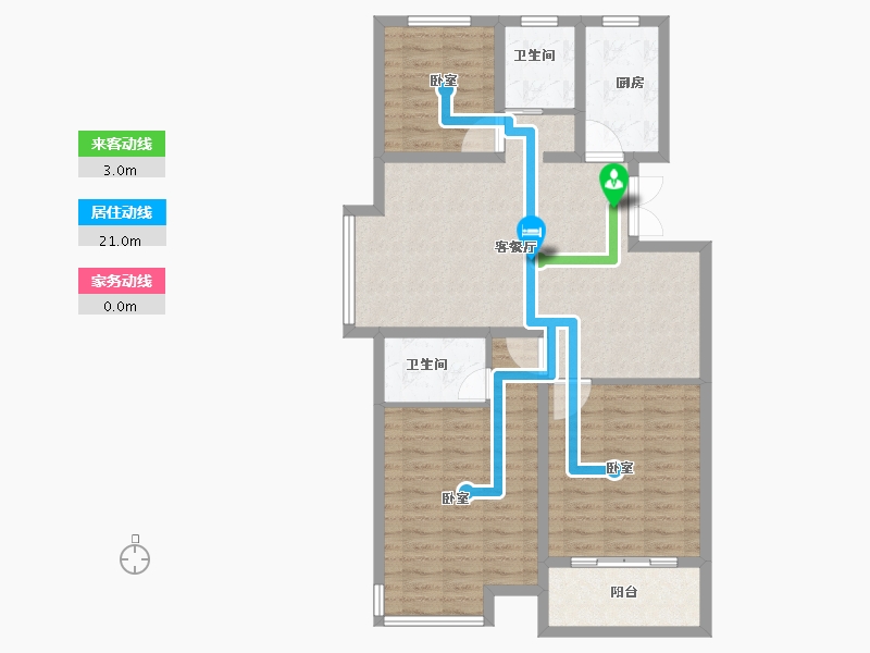 河南省-商丘市-常春藤畅馨园-93.95-户型库-动静线