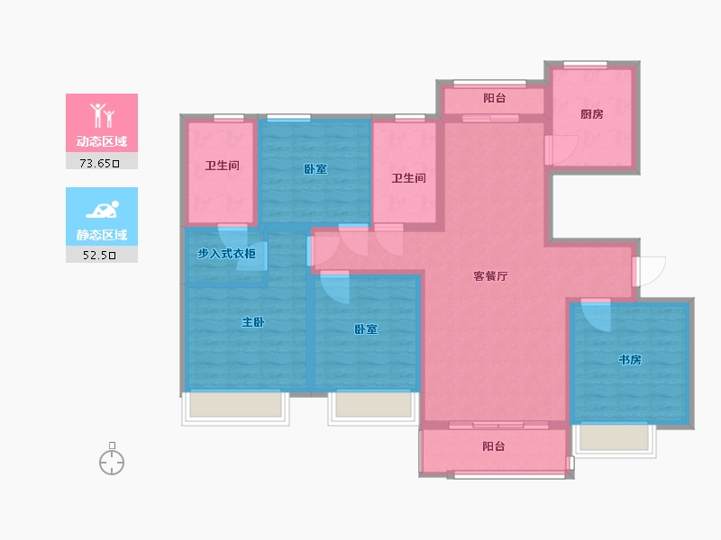 河南省-许昌市-长葛建业森林半岛-112.00-户型库-动静分区