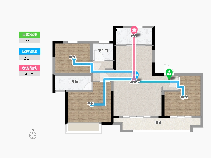 河南省-许昌市-招商公园与湖-98.00-户型库-动静线