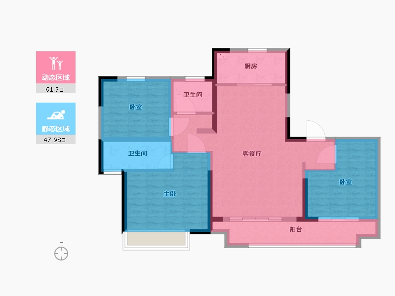 河南省-许昌市-招商公园与湖-98.00-户型库-动静分区