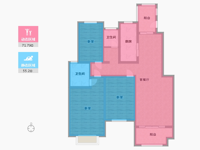 河南省-许昌市-恒达阳光城-112.63-户型库-动静分区