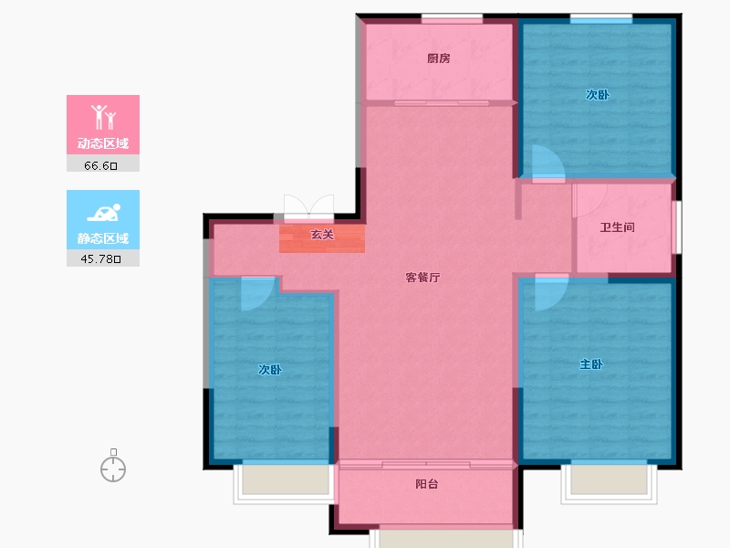 山东省-淄博市-宙合壹品-102.00-户型库-动静分区