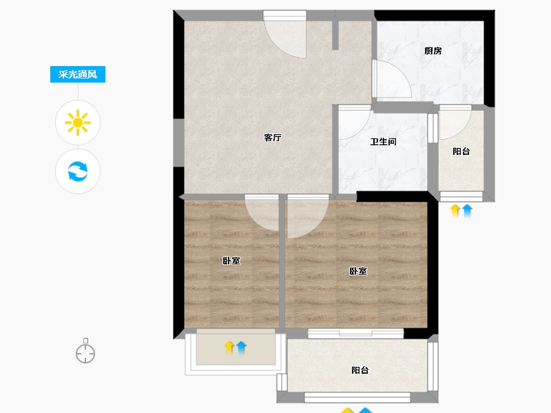 河南省-信阳市-富华金域府-47.01-户型库-采光通风