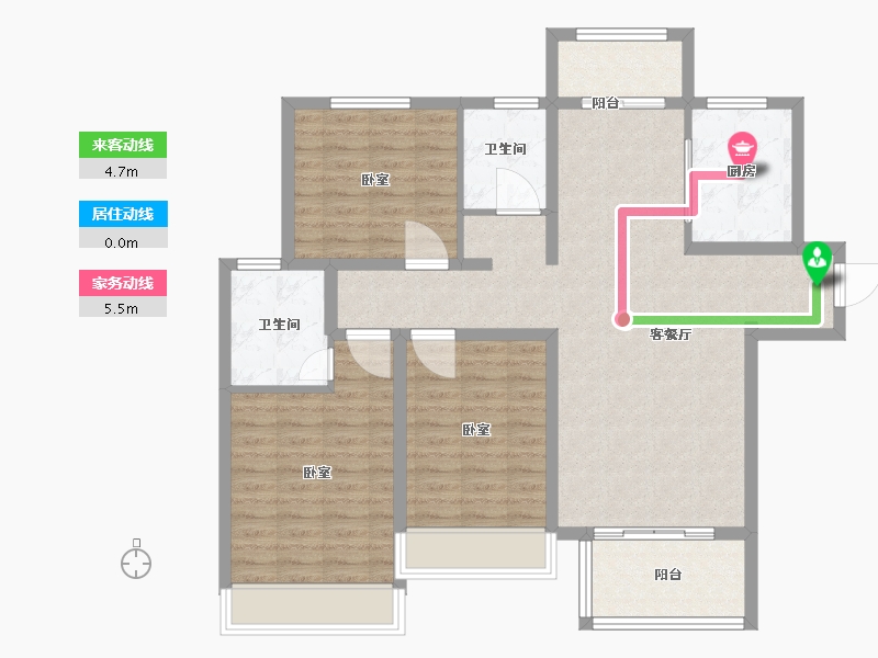 河南省-南阳市-邓州建业城-104.00-户型库-动静线