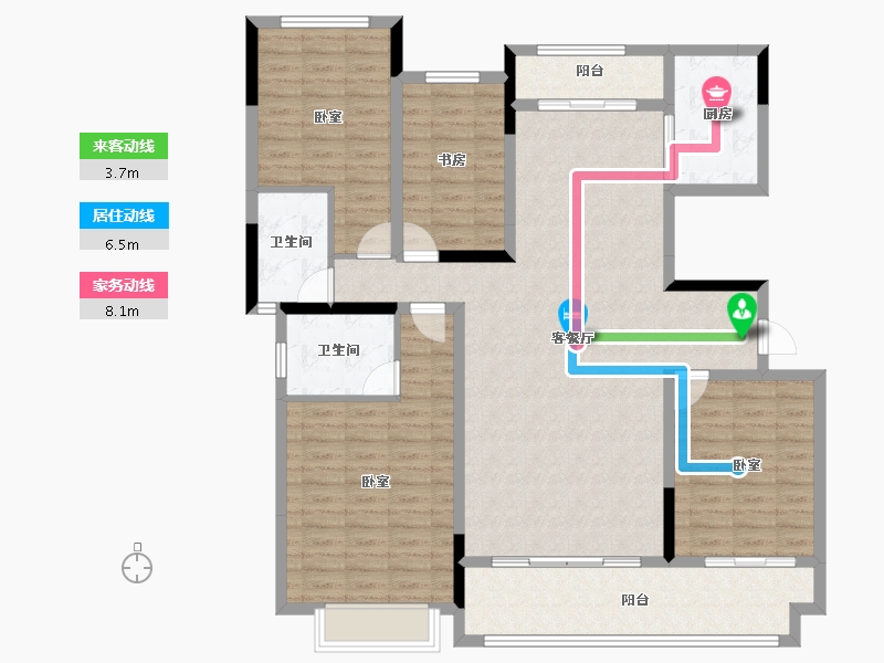 河南省-商丘市-建业香槟圣园-134.78-户型库-动静线