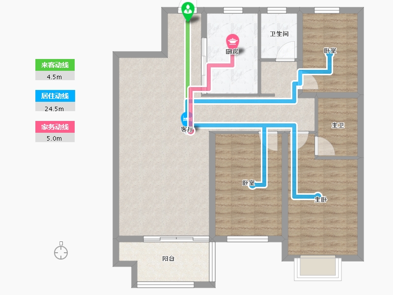 山东省-日照市-蓝天尚东区-94.22-户型库-动静线