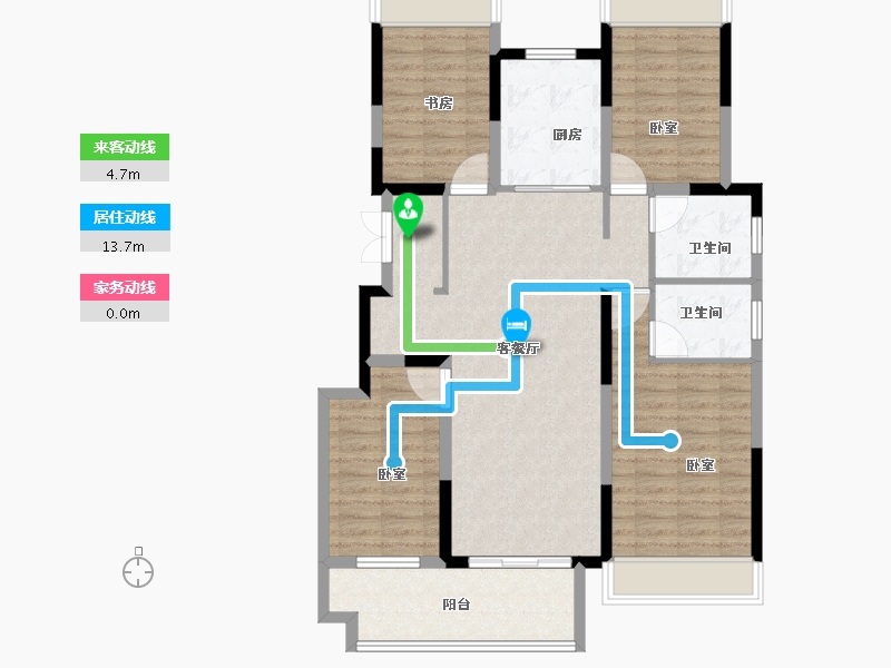 河南省-南阳市-中梁首府-104.00-户型库-动静线