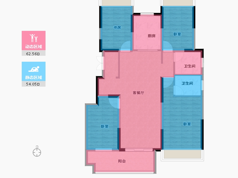 河南省-南阳市-中梁首府-104.00-户型库-动静分区