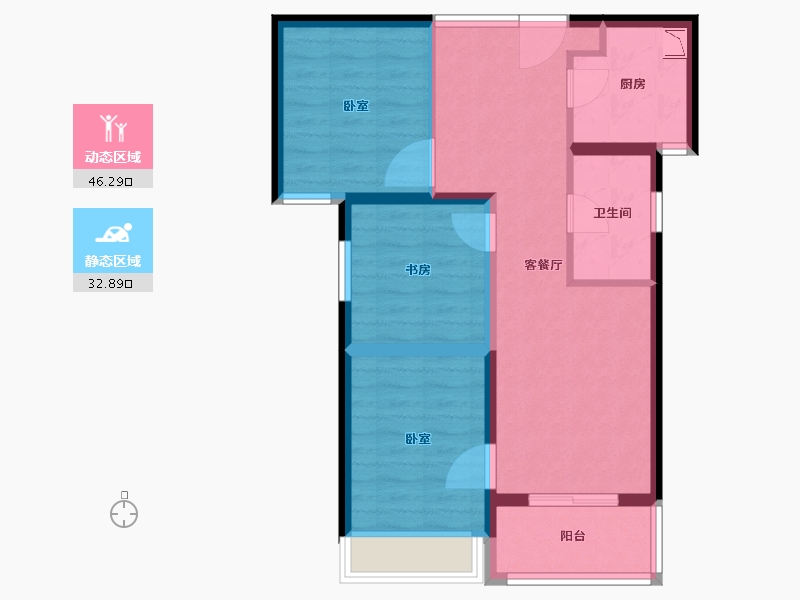 河南省-郑州市-汇泉景悦城-70.00-户型库-动静分区