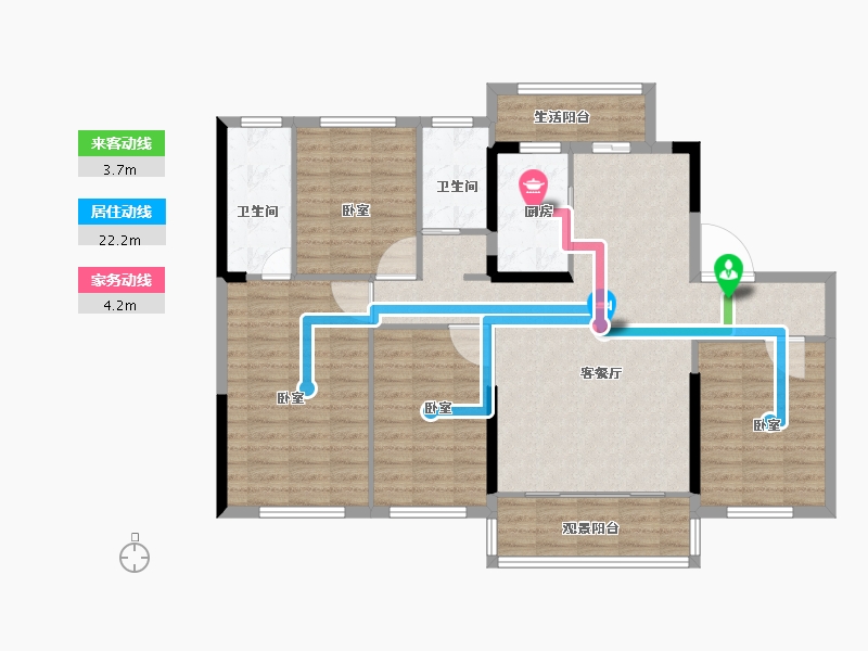 河南省-信阳市-息县碧桂园-114.19-户型库-动静线