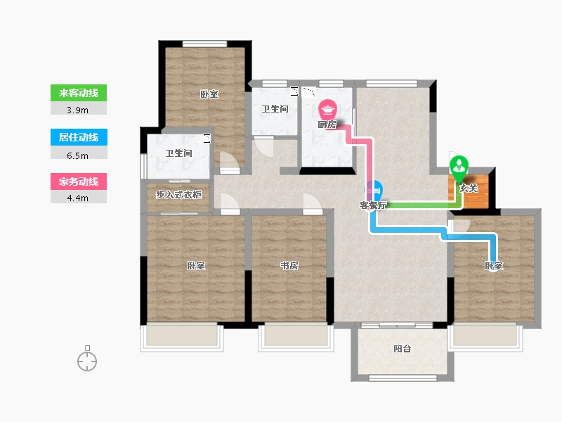 河南省-许昌市-当代宏安·满堂悦-109.99-户型库-动静线