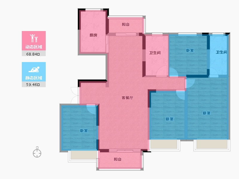 河南省-信阳市-固始建业城-114.34-户型库-动静分区