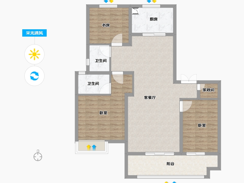 河南省-商丘市-国安·天悦城-101.00-户型库-采光通风